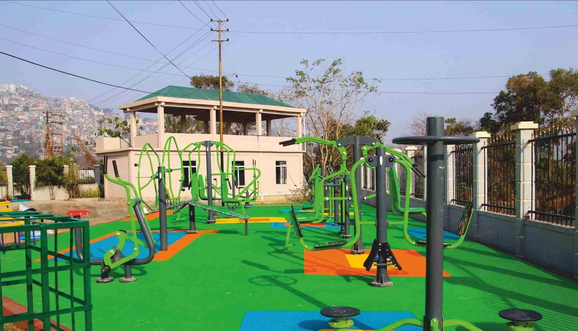 Outdoor fitness area concept